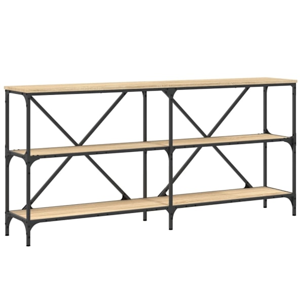 vidaXL Konsolbord sonoma-ek 160x30x75 cm konstruerat trä och järn Brun
