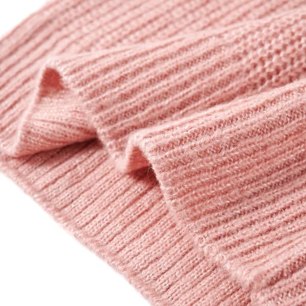 vidaXL Stickad väst för barn ljusrosa 92 Rosa