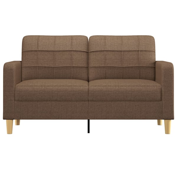 vidaXL 2-sitssoffa brun 140 cm tyg Brun