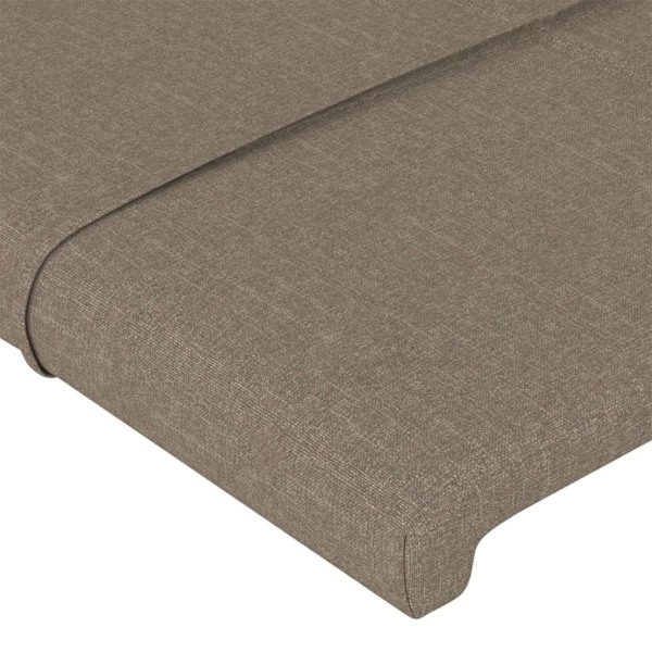 vidaXL Sänggavel LED taupe 100 x 5 x 78/88 cm tyg Taupe