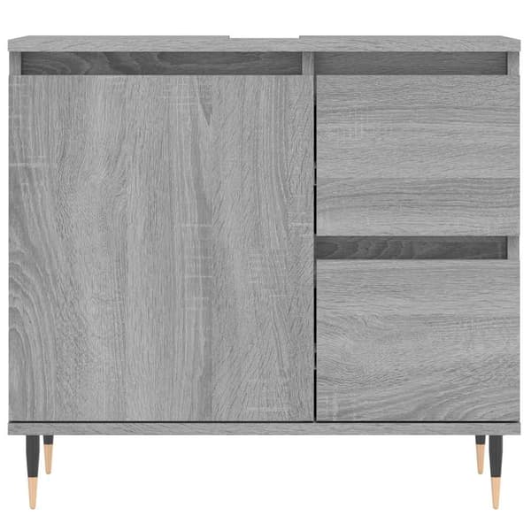 vidaXL Badrumsskåp grå sonoma 65x33x60 cm konstruerat trä Grå