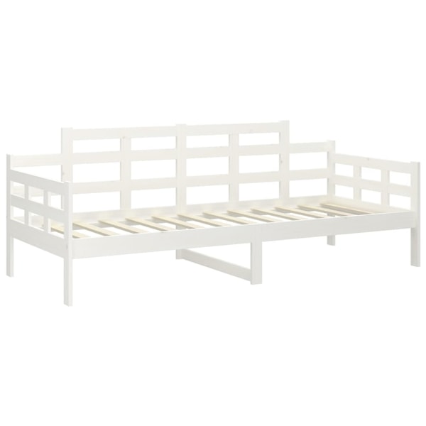 vidaXL Dagbädd vit 90x200 cm massiv furu Vit