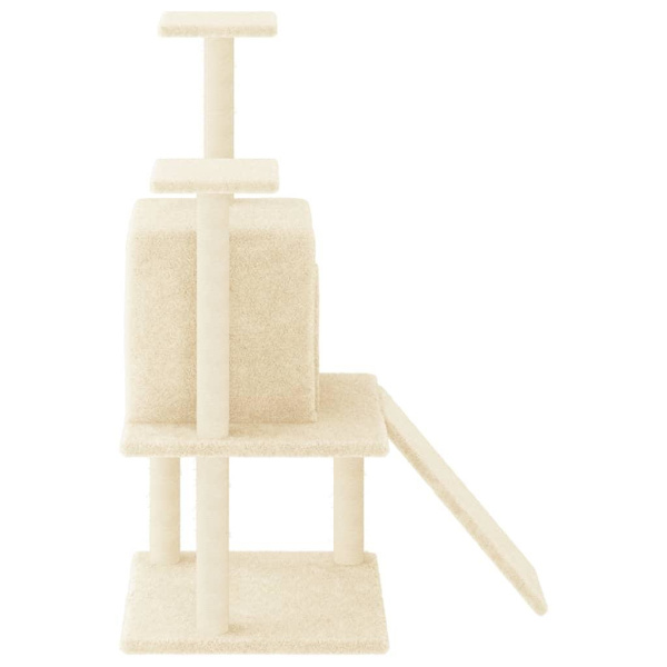 vidaXL Klösträd med sisalpelare gräddvit 110 cm Kräm