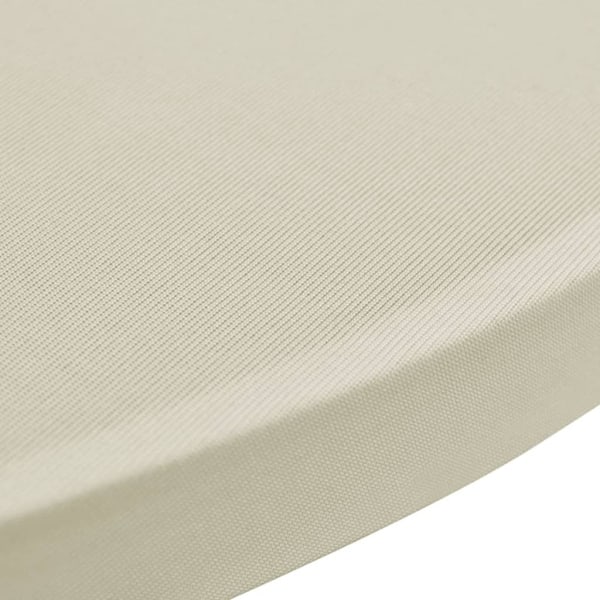 vidaXL Överdrag till ståbord Ø80 cm gräddvit stretch 4 st Creme