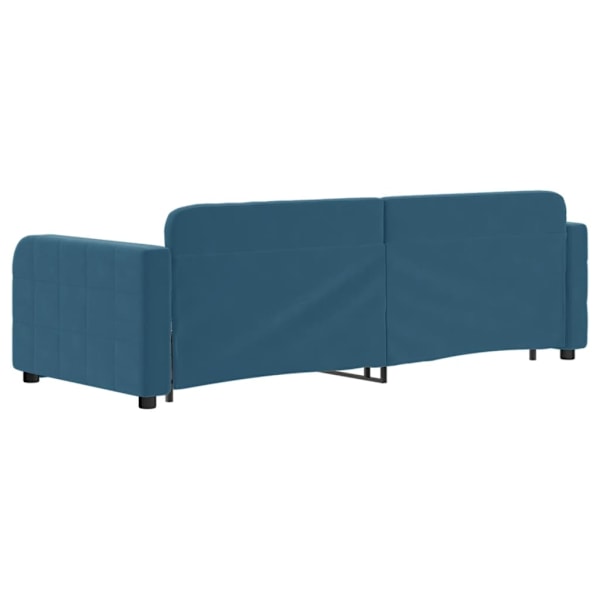 vidaXL Dagbädd utdragbar med lådor blå 80x200 cm sammet Blå