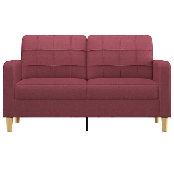 vidaXL 2-sitssoffa vinröd 140 cm tyg Röd