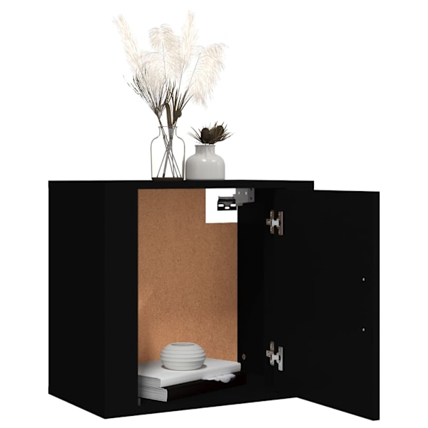 vidaXL Väggmonterade sängbord 2 st svart 50x30x47 cm Svart