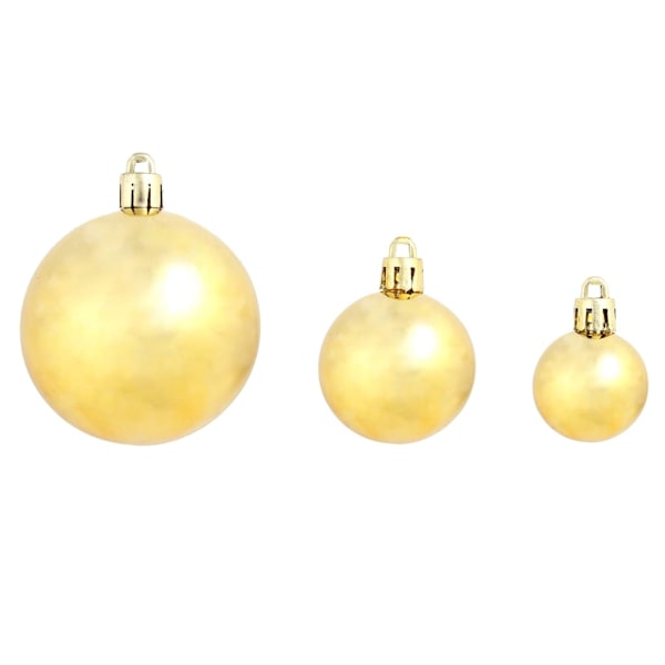 vidaXL Julgranskulor 100 delar set 3/4/6 cm guld Guld