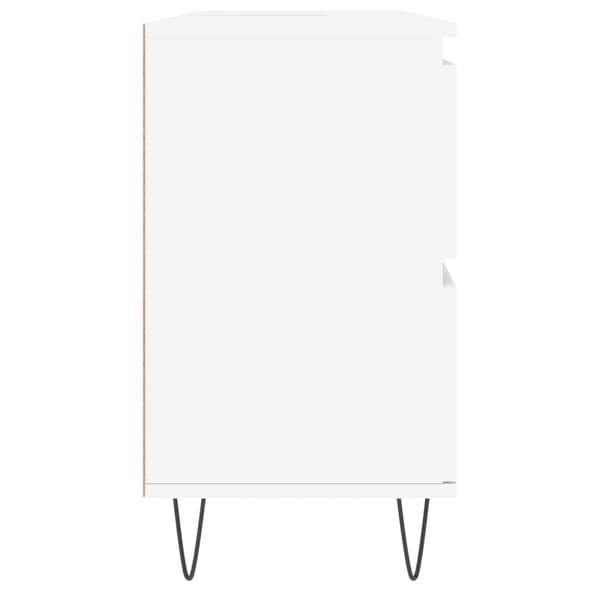 vidaXL Badrumsskåp vit 80x33x60 cm konstruerat trä Vit