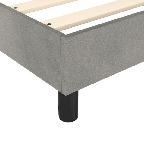 vidaXL Sängram utan madrass ljusgrå 80x200 cm sammet Grå