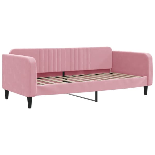 vidaXL Dagbädd utdragbar rosa 90x200 cm sammet Rosa