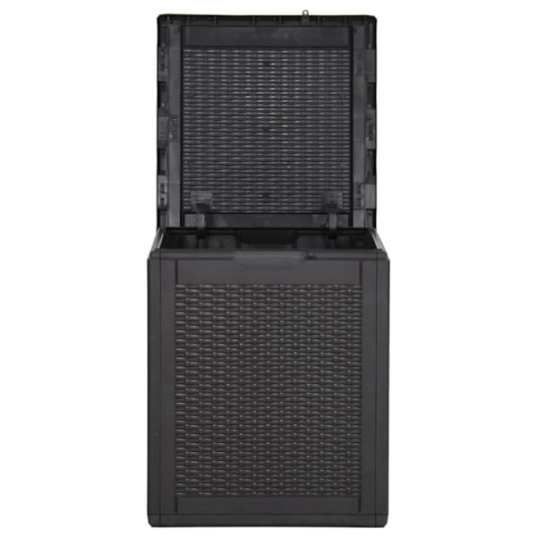 vidaXL Dynbox 90 liter svart PP-rotting Svart
