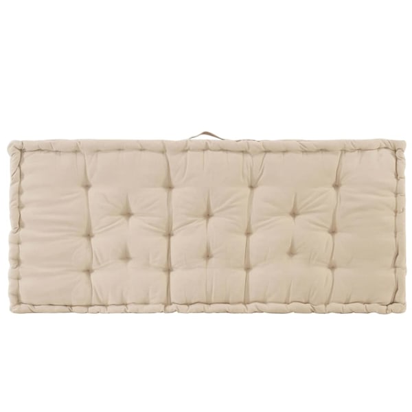 vidaXL Dyna till pallsoffa 2 st bomull beige Beige