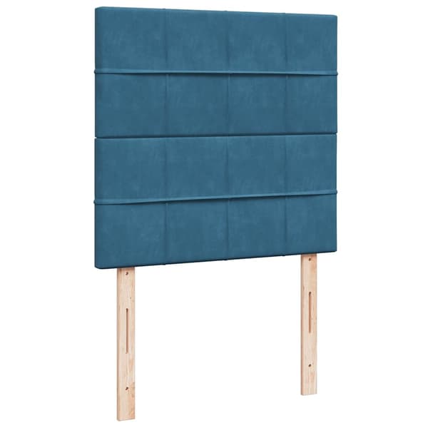 vidaXL Ramsäng med madrass mörkblå 100x200 cm sammet Blå