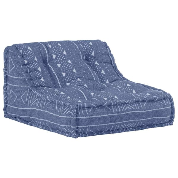 vidaXL Modulpuff indigo tyg Blå