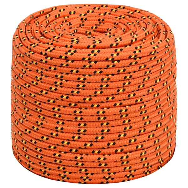 vidaXL Båtlina orange 6 mm 100 m polypropylen