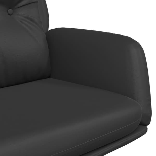 vidaXL Fåtölj svart äkta läder art