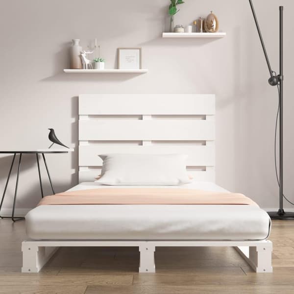 vidaXL Sängram vit 75x190 cm massiv furu Vit