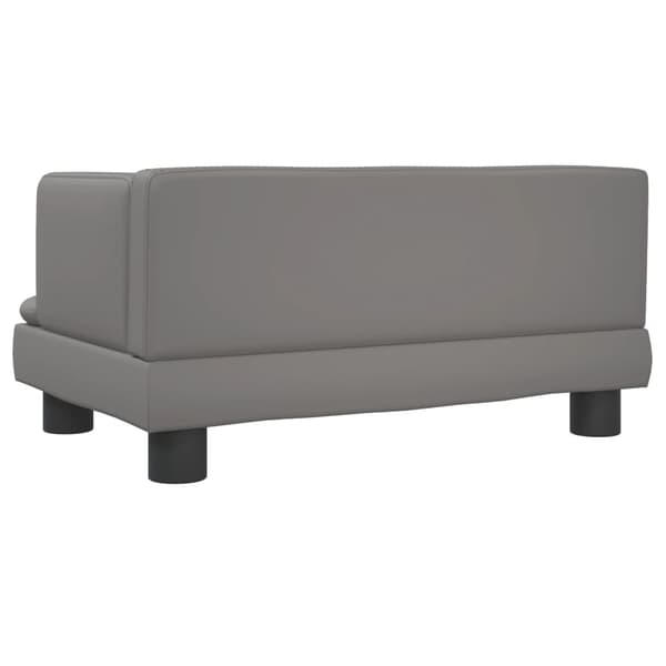 vidaXL Barnsoffa grå 60x40x30 cm konstläder Grå