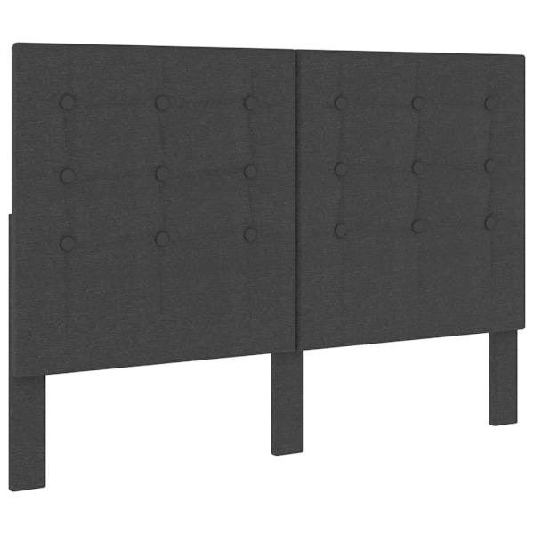 vidaXL Sänggavel mörkgrå tyg tuftad 140x200 cm grå