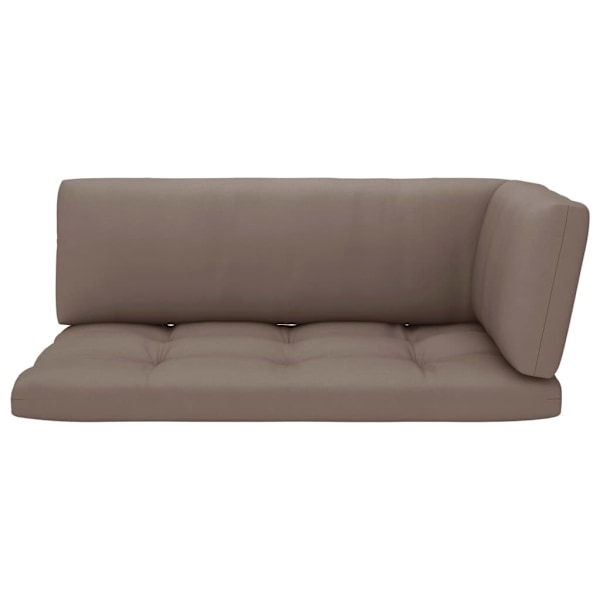 vidaXL Pallsoffa 2-sits med dynor svart impregnerad furu Svart
