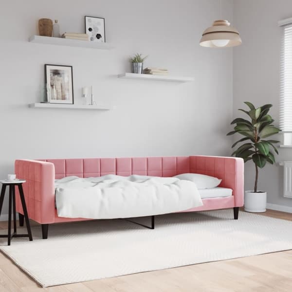 vidaXL Dagbädd rosa 80x200 cm sammet Rosa