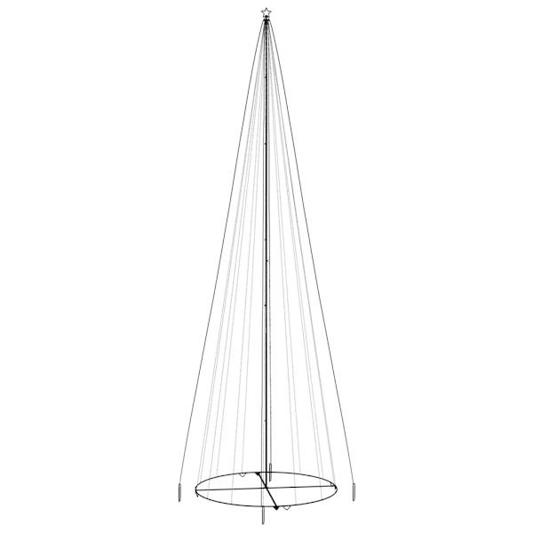 vidaXL Julgranskon färgglad 1134 lysdioder 230x800 cm Flerfärgsdesign