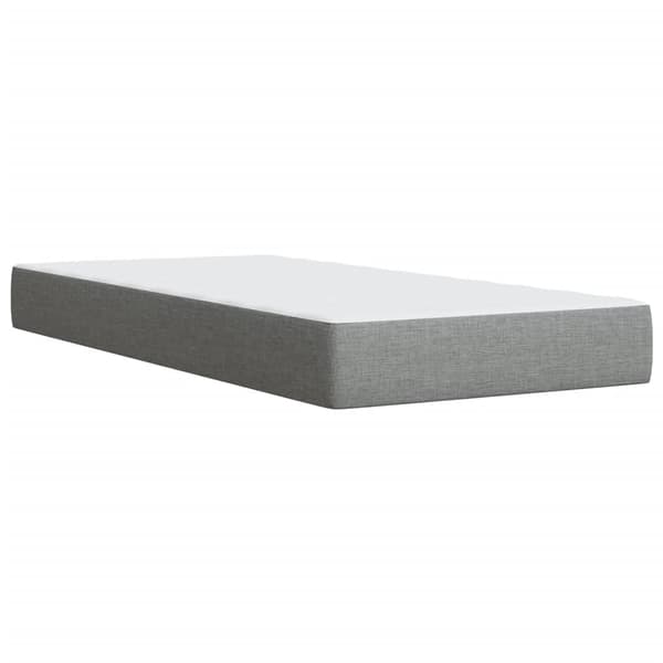 vidaXL Ramsäng med madrass ljusgrå 80x200 cm tyg Grå