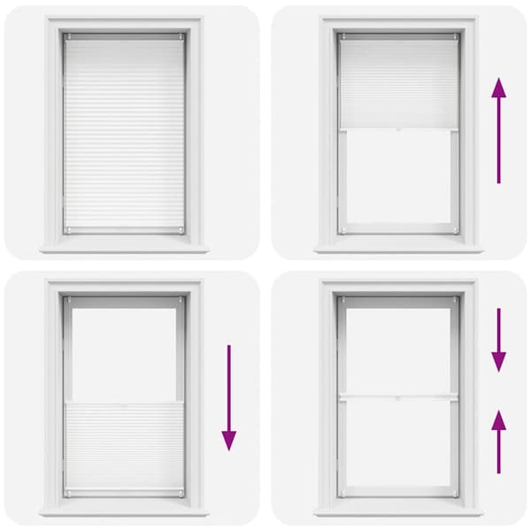 vidaXL Plisségardin 90x125 cm vit Vit