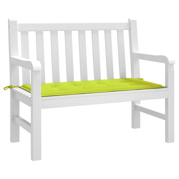 vidaXL Bänkdyna för trädgården ljusgrön 100x50x3 cm oxfordtyg Grön