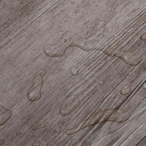 vidaXL Självhäftande PVC-golvplankor 5,21 m² 2 mm mattbrunt trä Brun