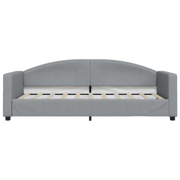 vidaXL Dagbädd utdragbar ljusgrå 90x190 cm tyg Grå