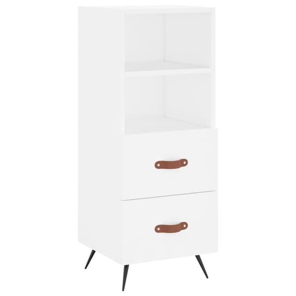 vidaXL Högskåp vit 34,5x34x180 cm konstruerat trä Vit