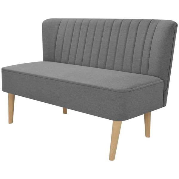 vidaXL Soffa 117x55,5x77 cm tyg ljusgrå grå