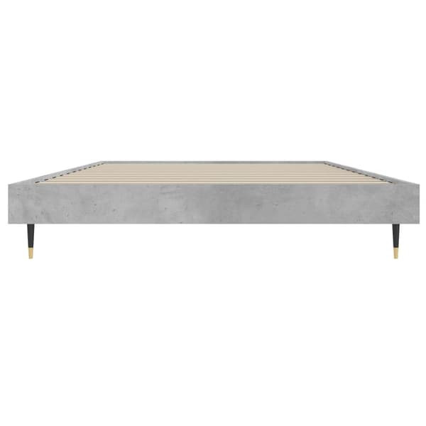 vidaXL Sängram betonggrå 90x190 cm konstruerad trä Grå