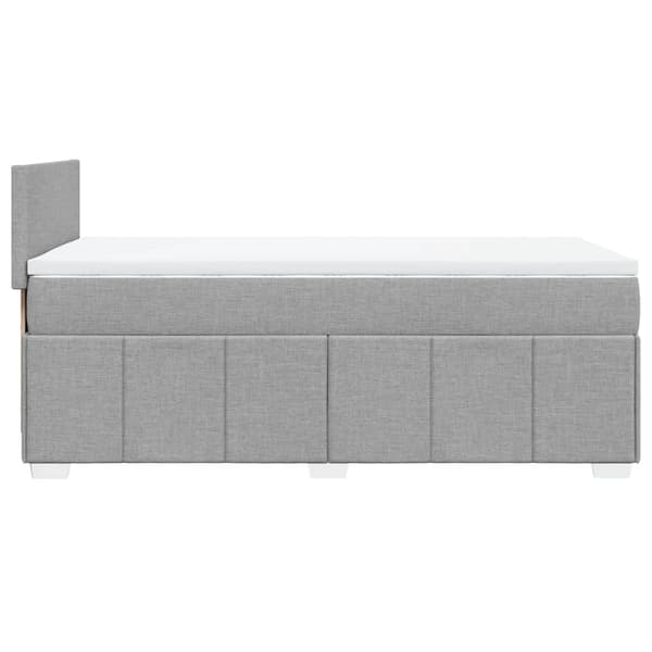 vidaXL Ramsäng med madrass ljusgrå 80x200 cm tyg Grå