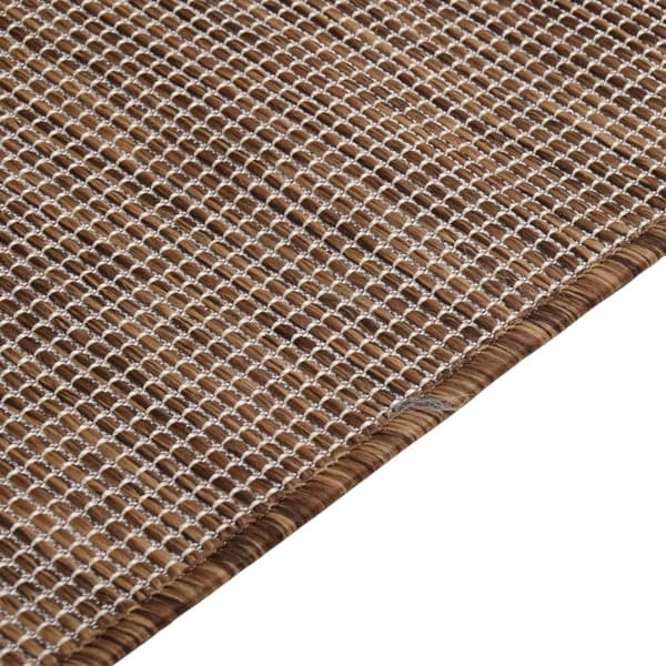 vidaXL Utomhusmatta plattvävd 120x170 cm brun Brun