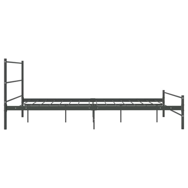 vidaXL Sängram grå metall 140x200 cm grå