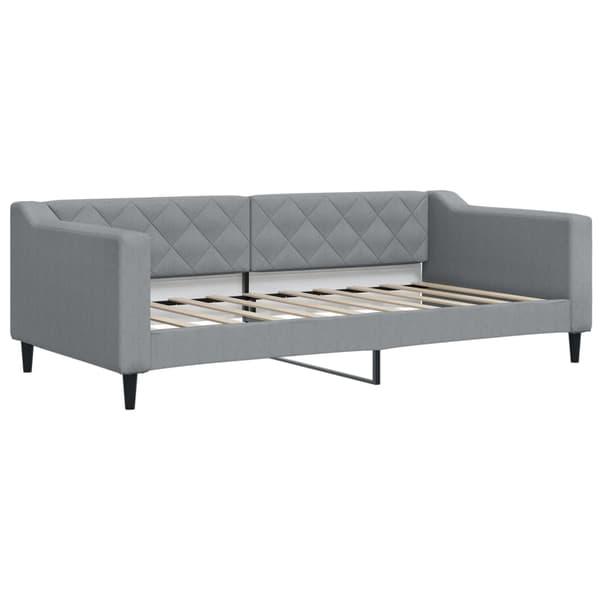 vidaXL Dagbädd utdragbar ljusgrå 90x190 cm tyg Grå
