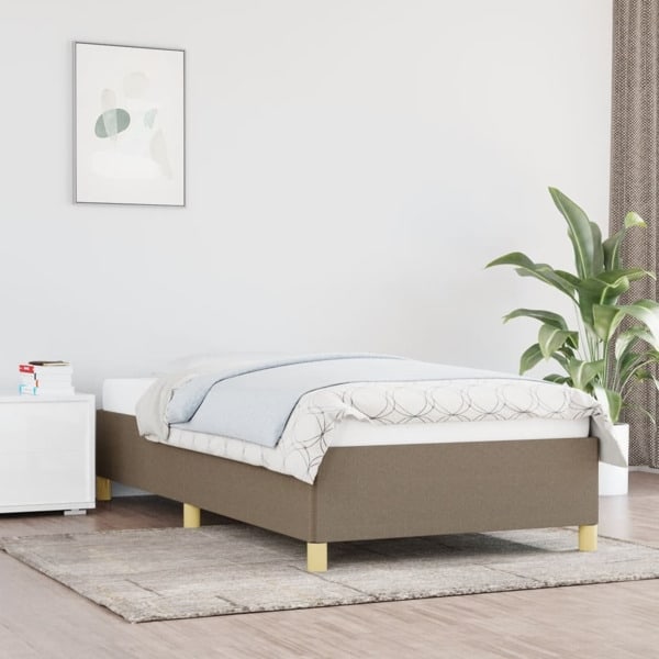 vidaXL Sängram utan madrass Taupe 80x200cm tyg Taupe