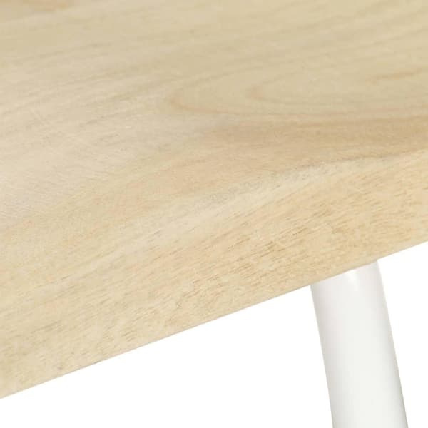 vidaXL Barstolar 4 st massivt mangoträ Beige