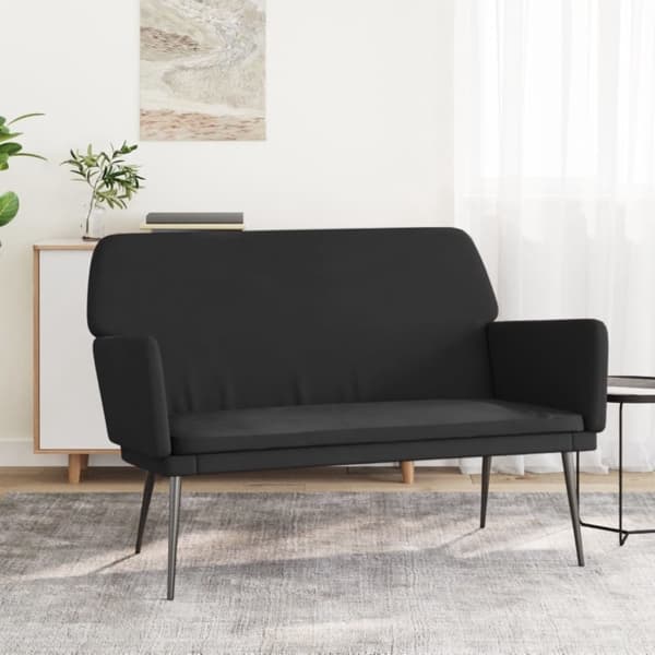vidaXL Bänk svart 108x79x79 cm sammet art