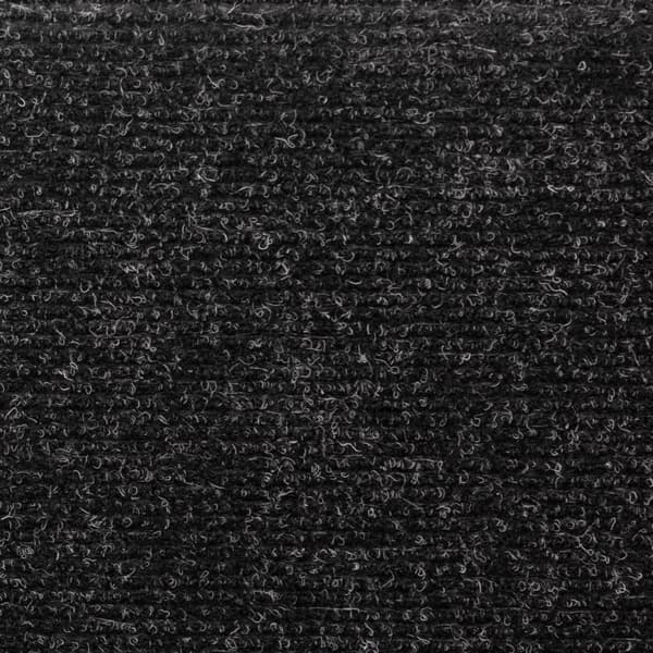 vidaXL Trappmattor självhäftande 15 st 65x21x4 cm svarta rektangulära kanter Svart
