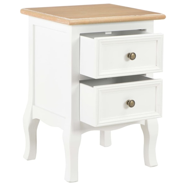 vidaXL Nattduksbord 2 st vit 35x30x49 cm MDF Vit