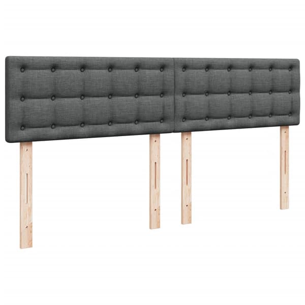 vidaXL Ramsäng med madrass mörkgrå 180x200 cm tyg Grå