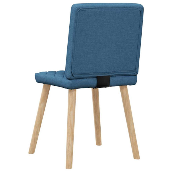 vidaXL Matstolar 6 st blå tyg Blå