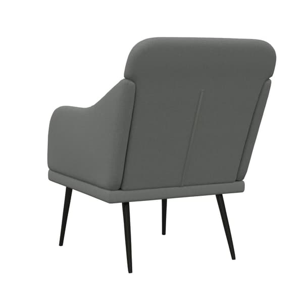 vidaXL Fåtölj mörkgrå 63x76x80 cm tyg Grå