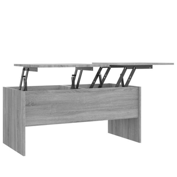 vidaXL Soffbord grå sonoma-ek 102x50,5x46,5 cm konstruerat trä Grå
