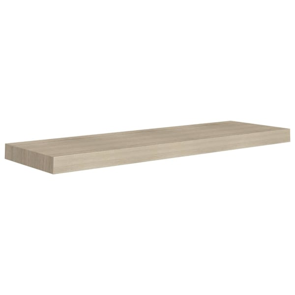 vidaXL Svävande vägghylla ek 80x23,5x3,8 cm MDF Brun