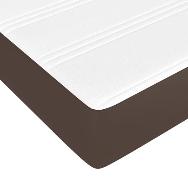 vidaXL Pocketresårmadrass brun 160x200x20 cm konstläder Brun